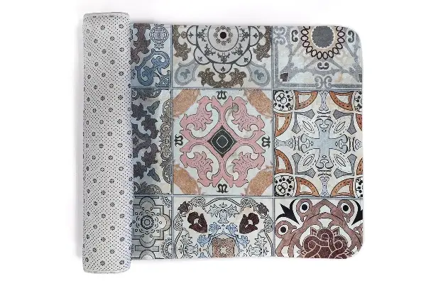 Matta halkskydd Kakelplattor med blommiga och geometriska motiv