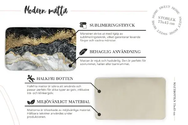 Matta halkskydd Marmor med ådror