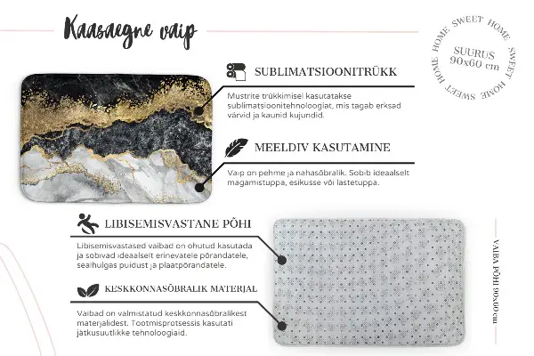 Matta Imiterad marmor med ådring