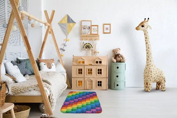 Matta Färgade LEGO-klossar