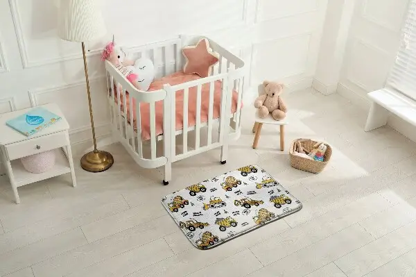 Matta Grått marmorerat mönster.