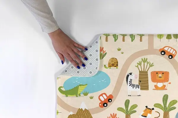 Liten matta Djur och bilar
