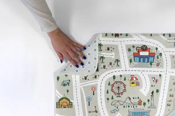 Liten matta Gata stadsplan med flod