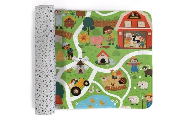 Liten matta Gård med barn
