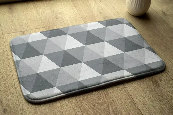Liten matta Grått geometriskt mönster med trianglar