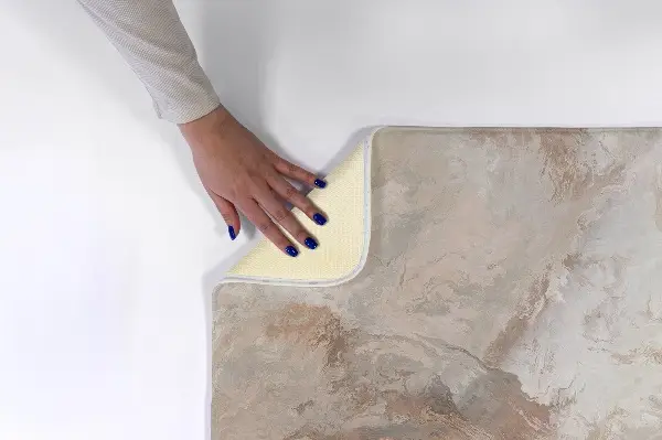 Liten matta Marmorerat mönster i nyanser av beige