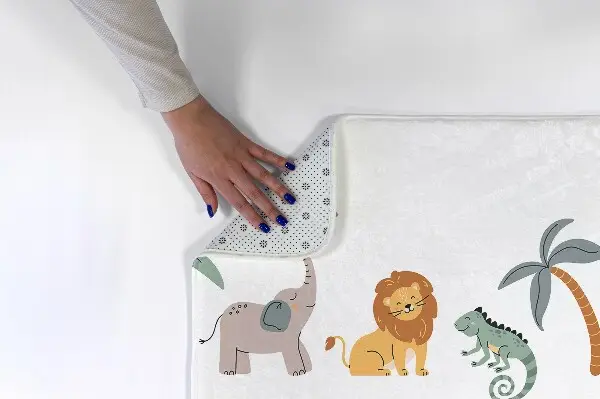 Liten matta Djur och palmträd
