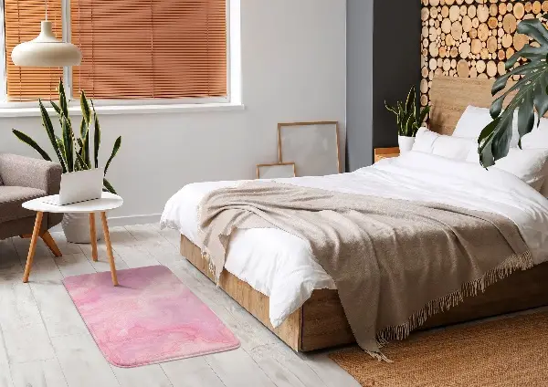 Liten matta Rosa abstrakta vågor eller marmor
