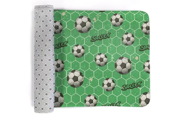 Liten matta Mönster av fotbollar