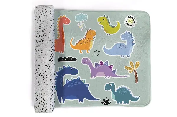 Liten matta Färgade dinosaurier