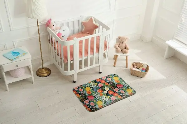 Liten matta Blommigt mönster