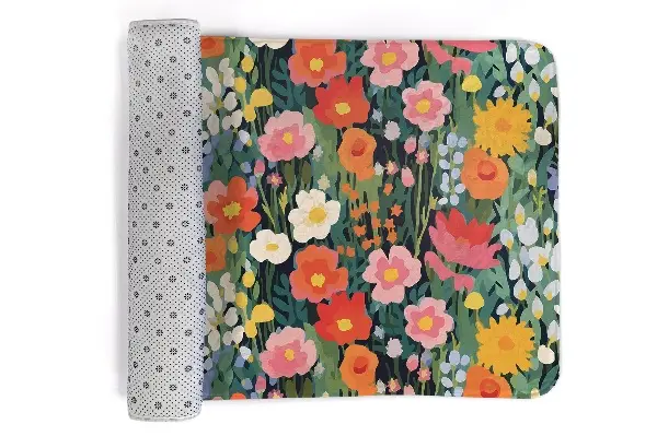Liten matta Blommigt mönster