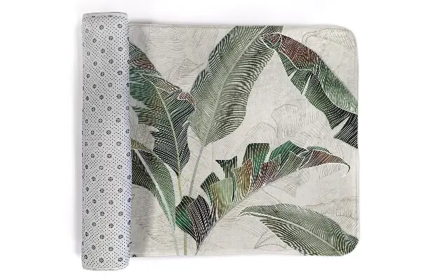 Liten matta Tropiska blad i gröna toner