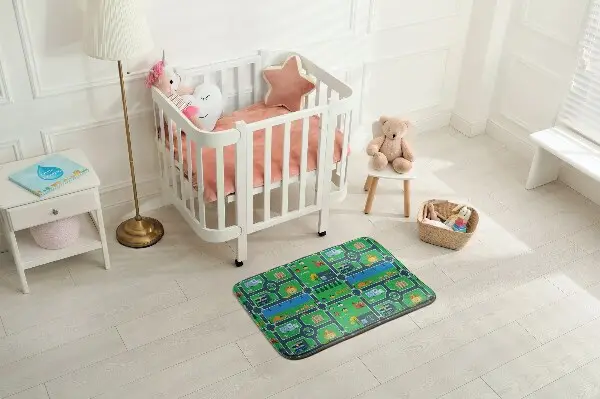 Liten matta Stad med vägar Gator