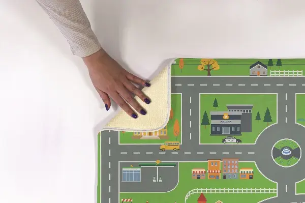 Liten matta Stad med vägar