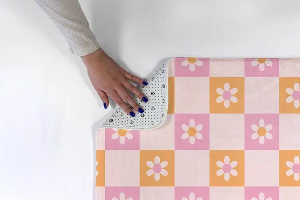 Liten matta Blommigt pastellmönster