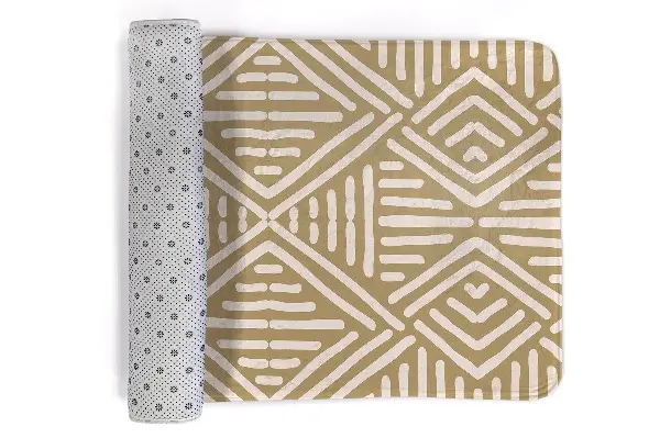 Liten matta Geometriskt mönster i ikat-stil.