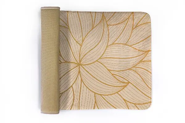 Liten matta Blommigt mönster med lövblad