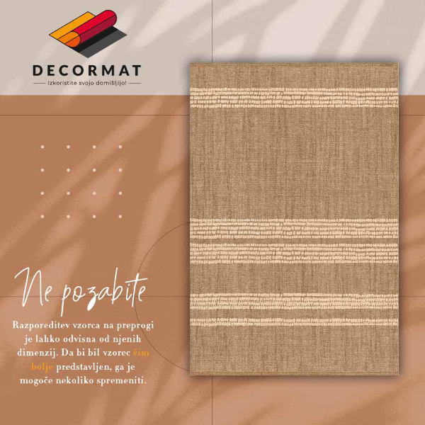 Vinylmatta Beige i linjer