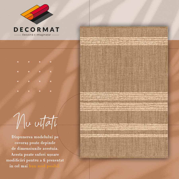 Vinylmatta Beige i linjer