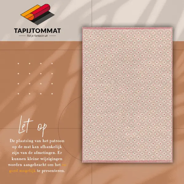 Vinylmatta Rosa orientaliskt mönster