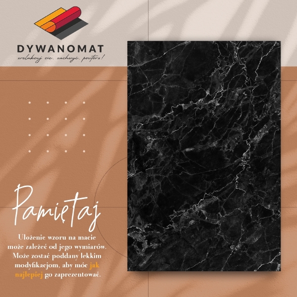 Vinylmatta Svart marmor