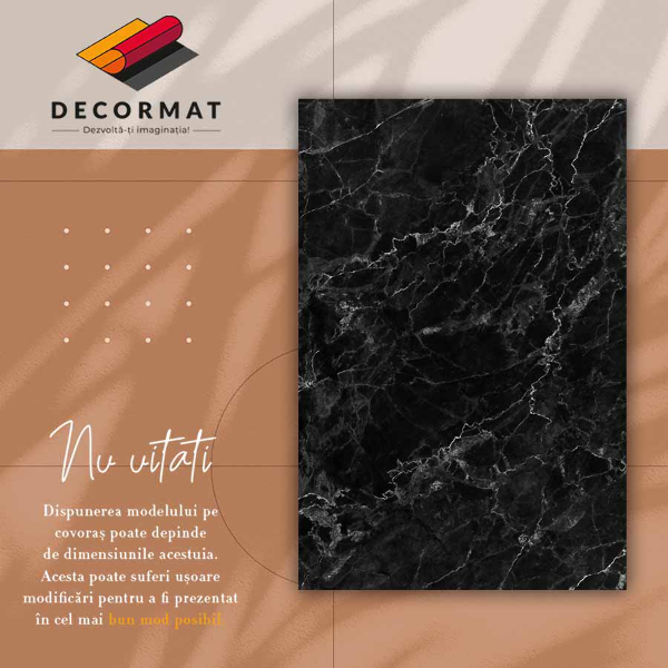 Vinylmatta Svart marmor
