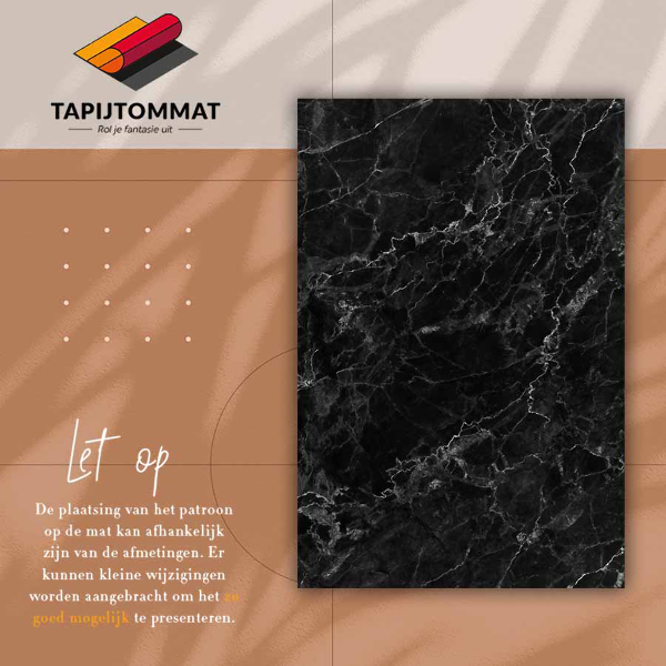 Vinylmatta Svart marmor