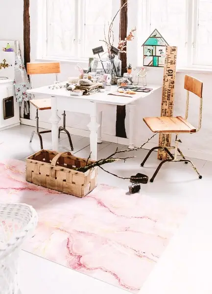 Vinylmatta Rosa marmor