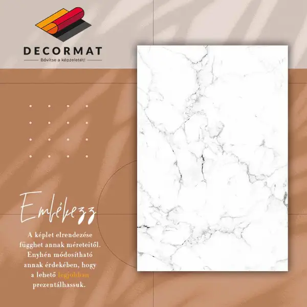 Vinylmatta Marmor svartvitt