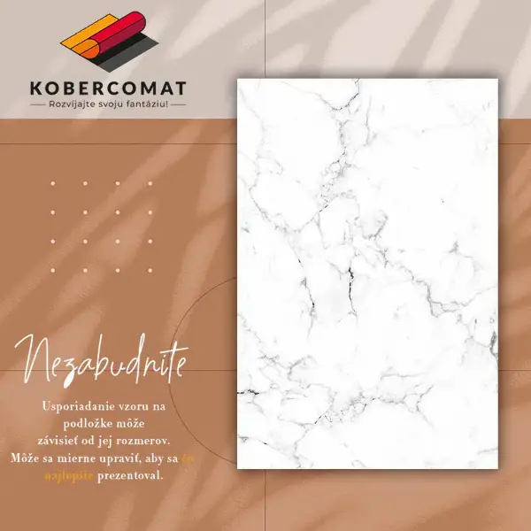 Vinylmatta Marmor svartvitt