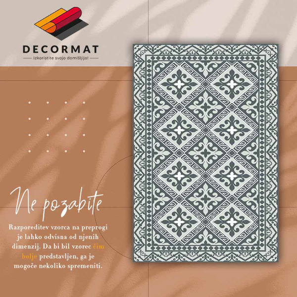 Vinylmatta Geometriska blommor mönster
