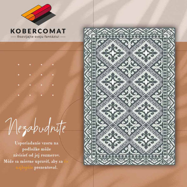 Vinylmatta Geometriska blommor mönster