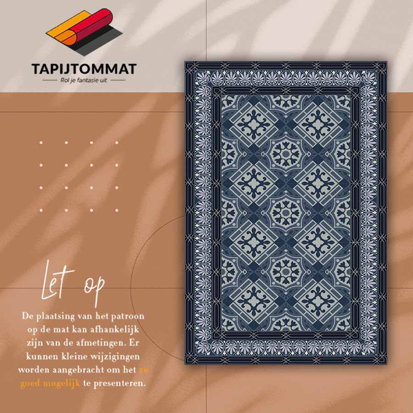 Vinylmatta Marinblå talavera