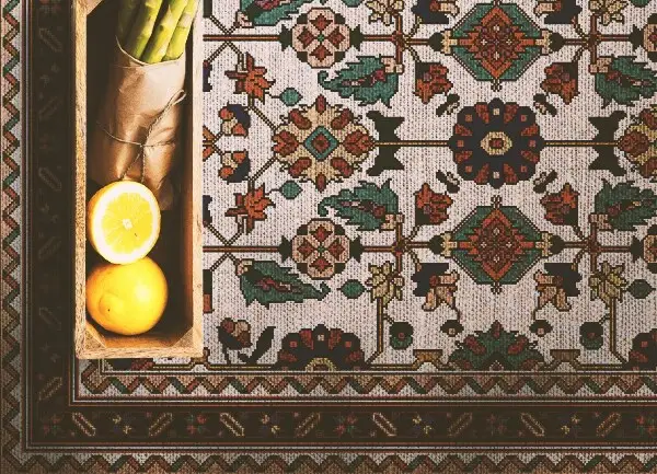 Vinylmatta Floristisk mosaik