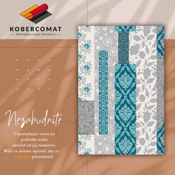 Vinylmatta Mosaikblommor