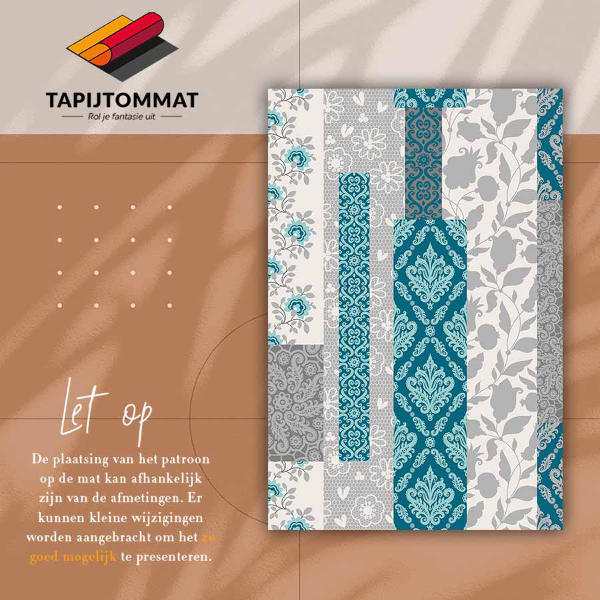 Vinylmatta Mosaikblommor