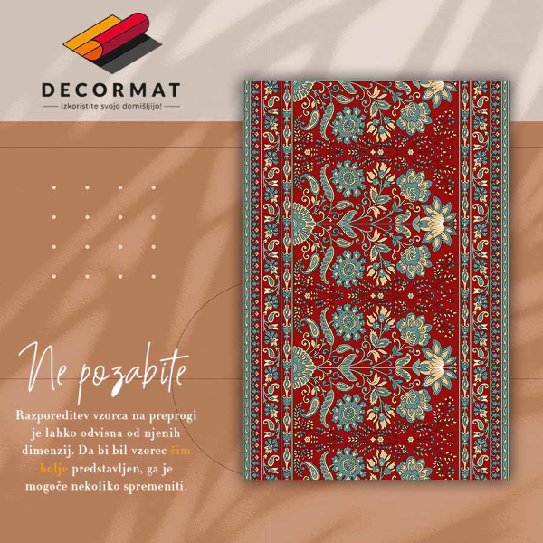 Vinylmatta Paisley blommor