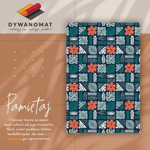 Vinylmatta Geometriska blommor