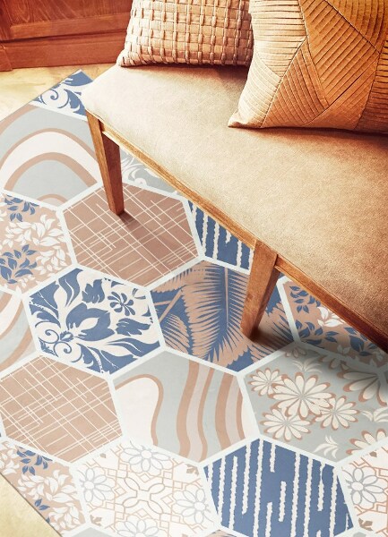 Vinylmatta Hawaiian hexagoner