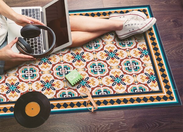 Vinylmatta Flackgeometri