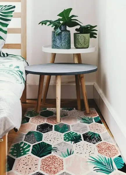 Vinylmatta Tropiska hexagoner