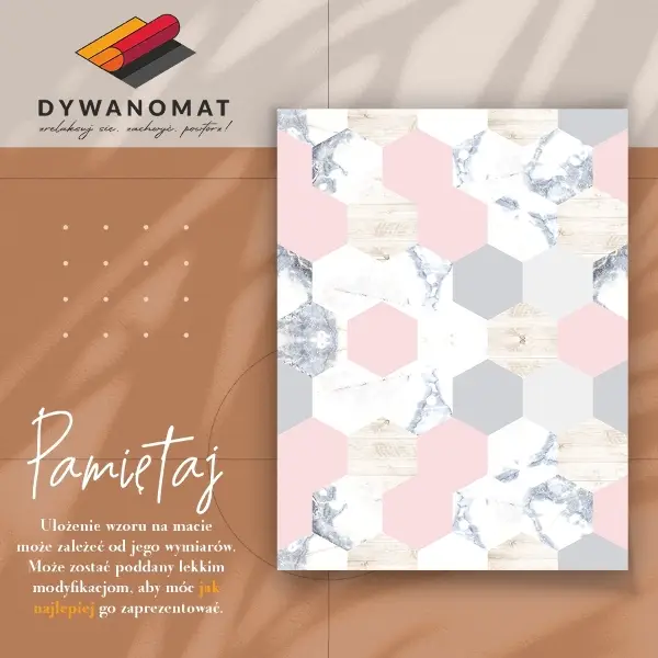 Vinylmatta Marmorkomehexagoner