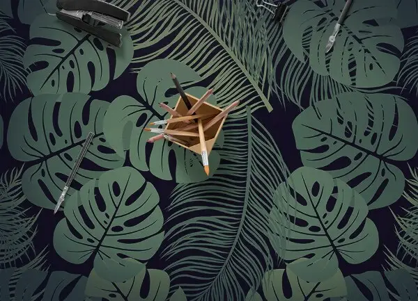Vinylmatta Tropiska blad