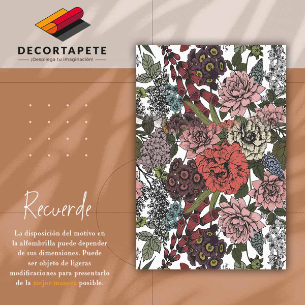 Vinylmatta Olika blommor