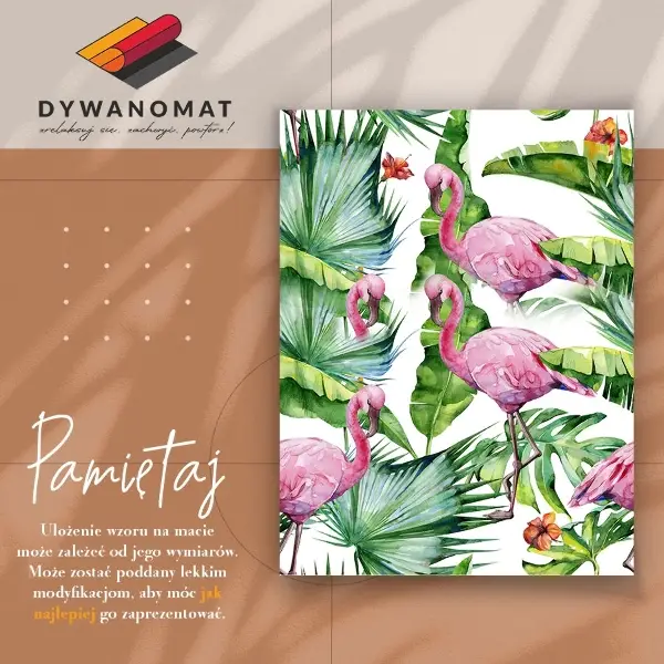 Vinylmatta Flamingos