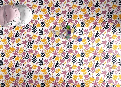 Vinylmatta Abstrakta blommor