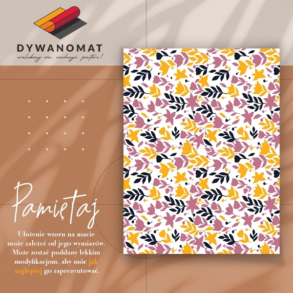 Vinylmatta Abstrakta blommor