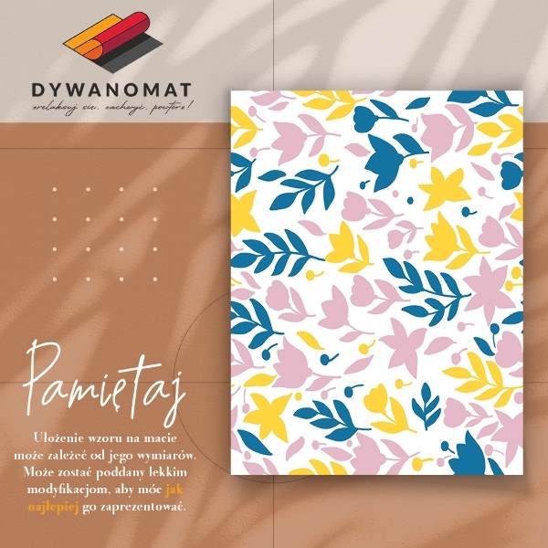 Vinylmatta Abstrakta blommor