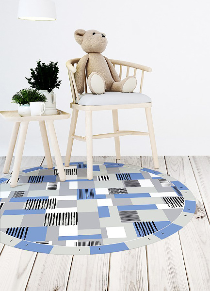 Rund pvc matta Geometri rektanglar